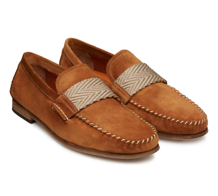 CAMEL WOVEN MOCCASIN