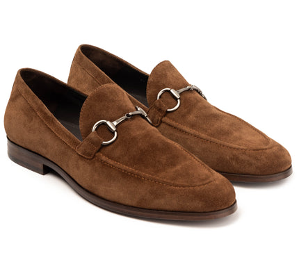 Buckle suede slip on