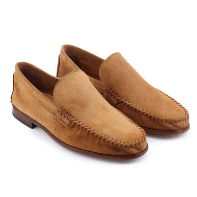 Mocasines casuales de ante color brandy para hombre