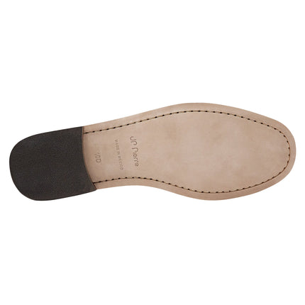 Mocasines de piel negra con hebilla para hombre