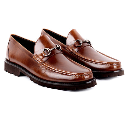 Mocasines de hombre con suela de goma y hebilla