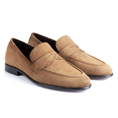 Suede penny loafers for men