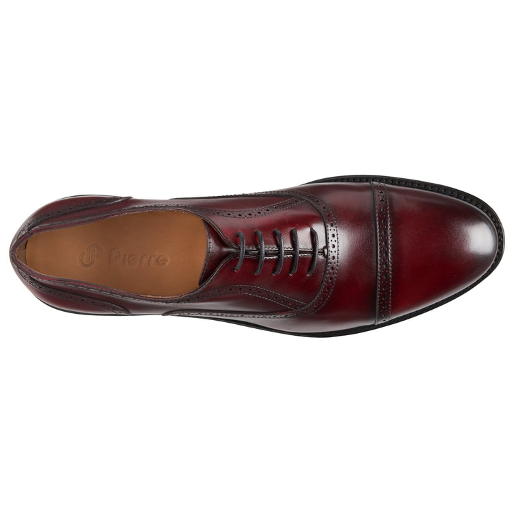 Cap toe oxford wine