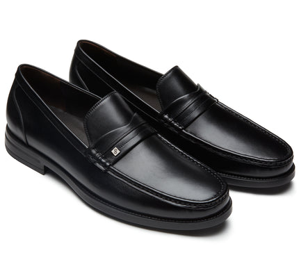 mens-loafers-leather-calfskin-inner-cushioning-ultralight-black