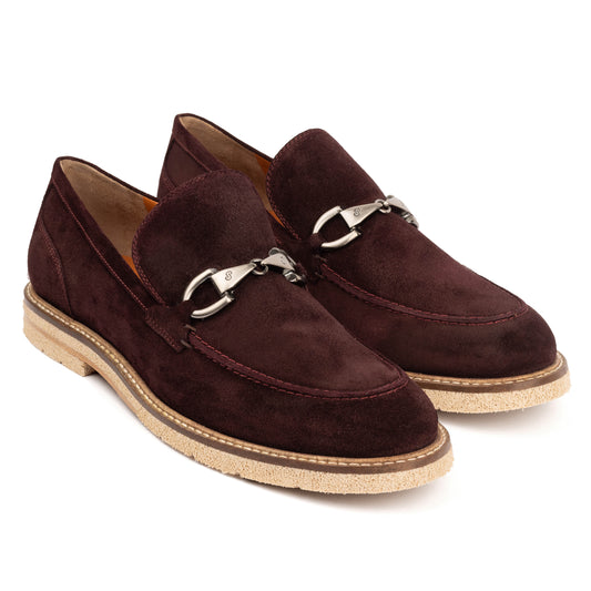 SUEDE BUCKLE LOAFER