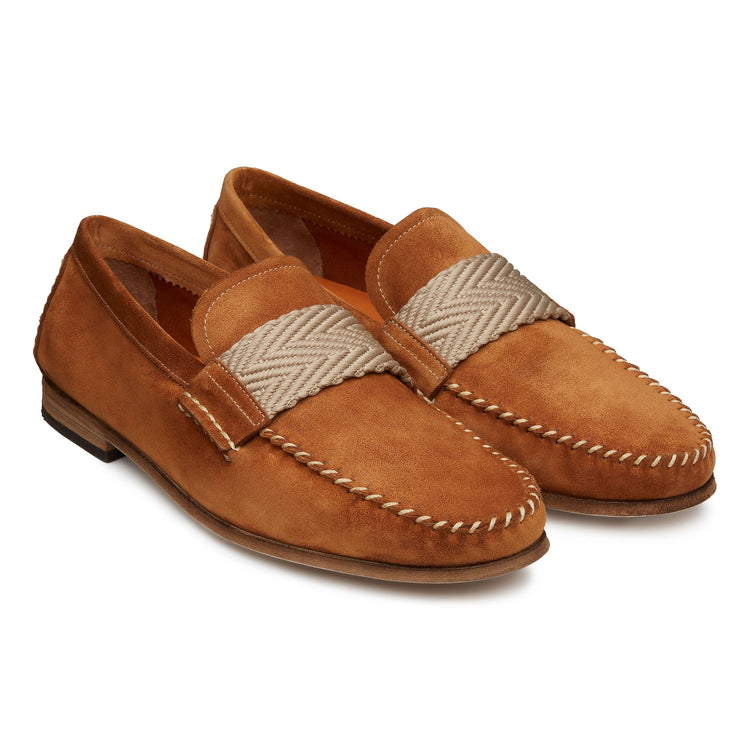 CAMEL WOVEN MOCCASIN