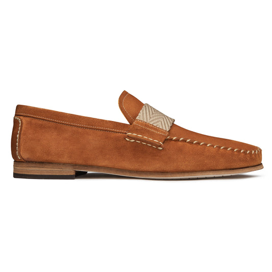 CAMEL WOVEN MOCCASIN