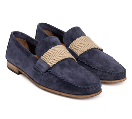 BLUE WOVEN MOCCASIN