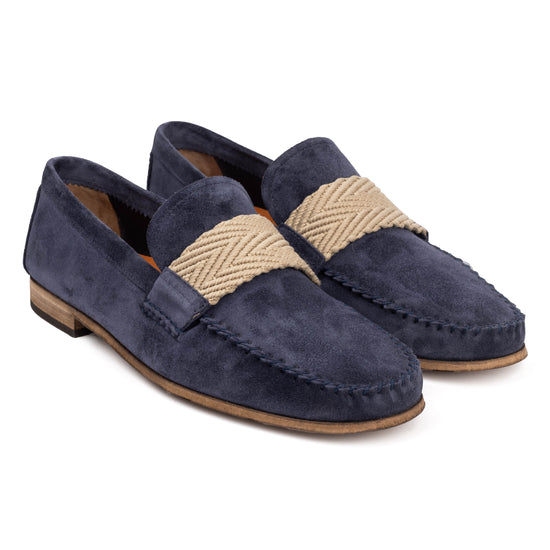 BLUE WOVEN MOCCASIN