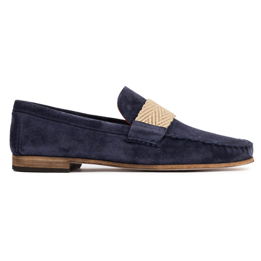 BLUE WOVEN MOCCASIN