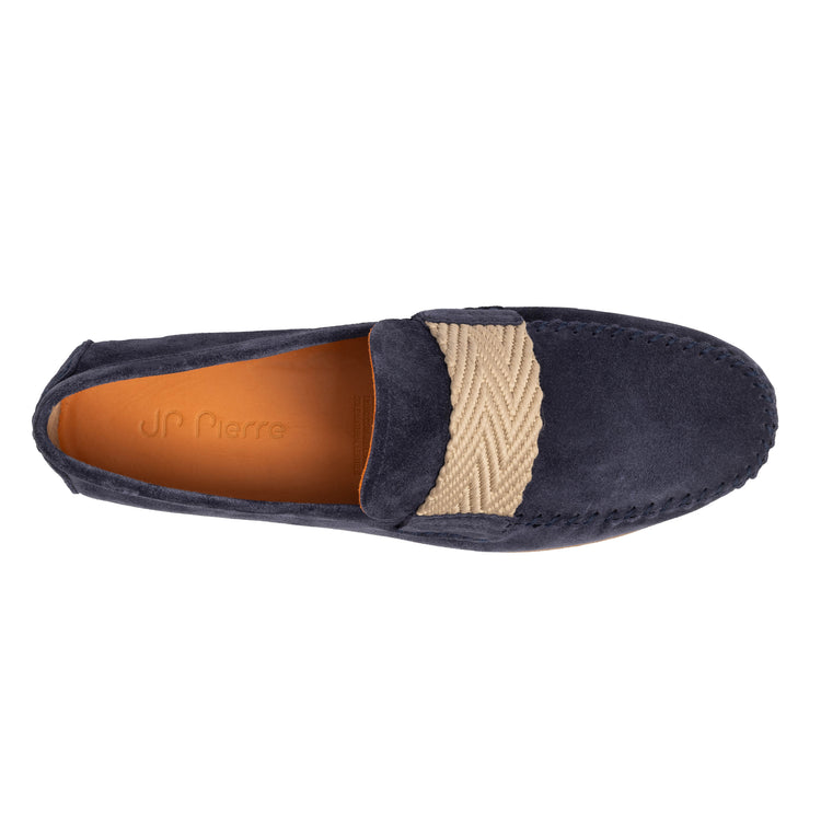 BLUE WOVEN MOCCASIN