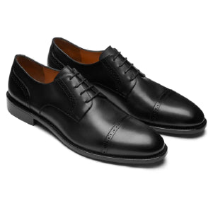Men´s classic leather oxford shoes in black