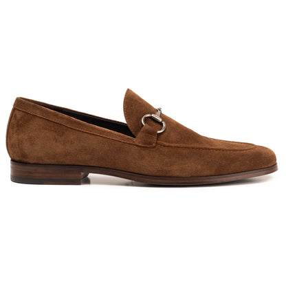Buckle suede slip on