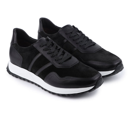 Men´s black suede casual sneakers