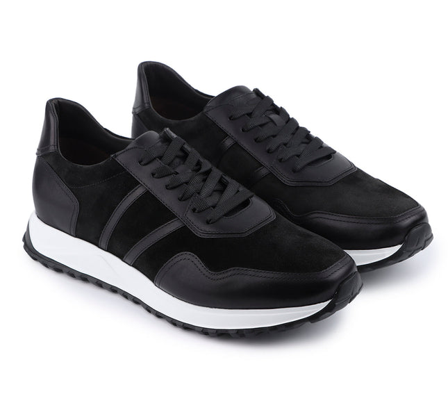 Men´s black suede casual sneakers
