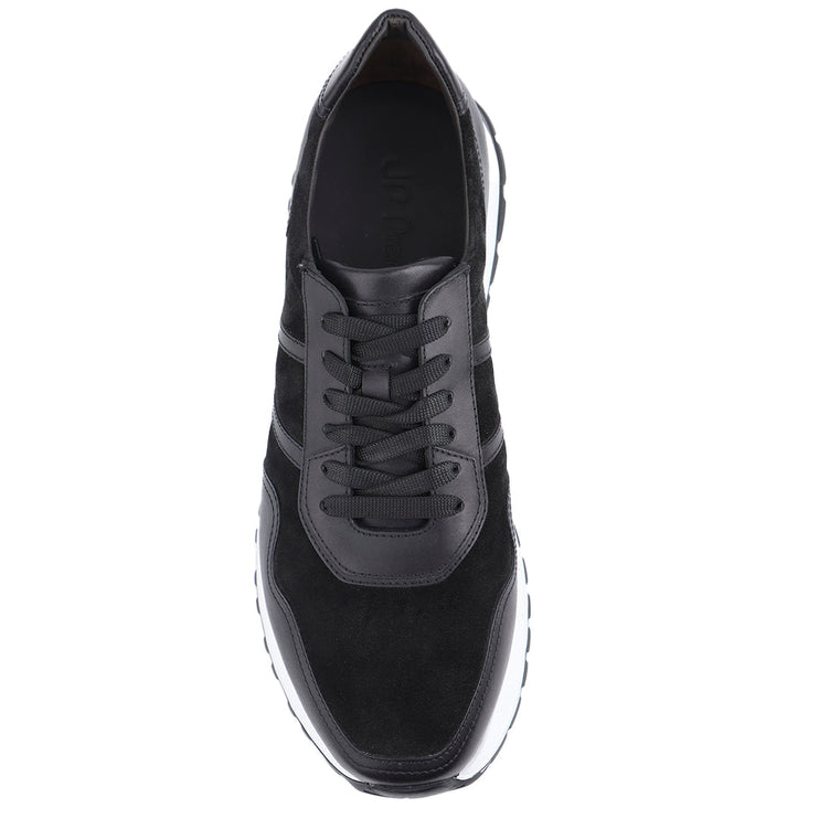 Zapatillas casuales de ante negro para hombre