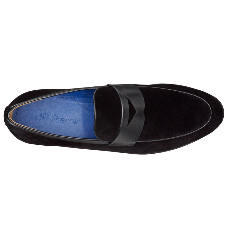 Mocasín de esmoquin de terciopelo negro para hombre