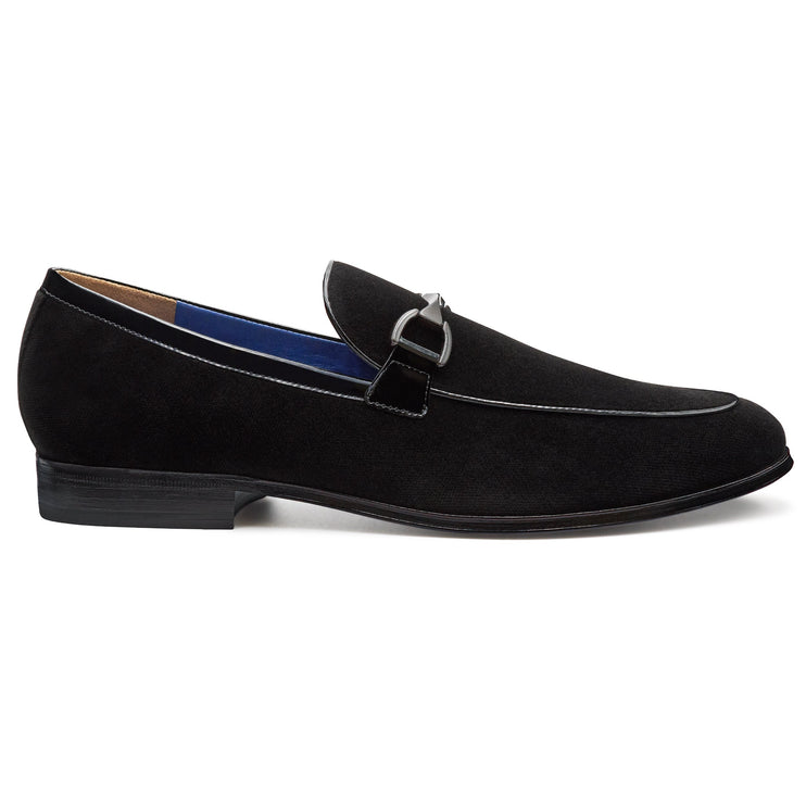 Zapatos de esmoquin con hebilla de terciopelo negro para hombre