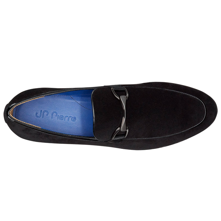Zapatos de esmoquin con hebilla de terciopelo negro para hombre