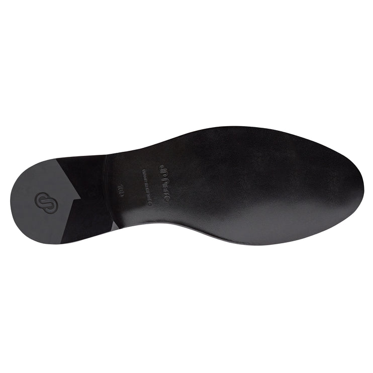 Zapatos de esmoquin con tiras de charol negro para hombre