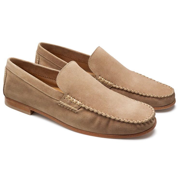 Mocasines casuales de ante color canela para hombre
