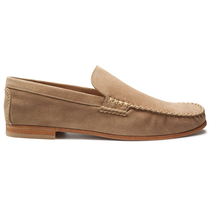 Mocasines casuales de ante color canela para hombre