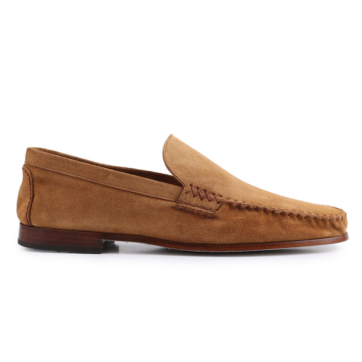 Mocasines casuales de ante color brandy para hombre