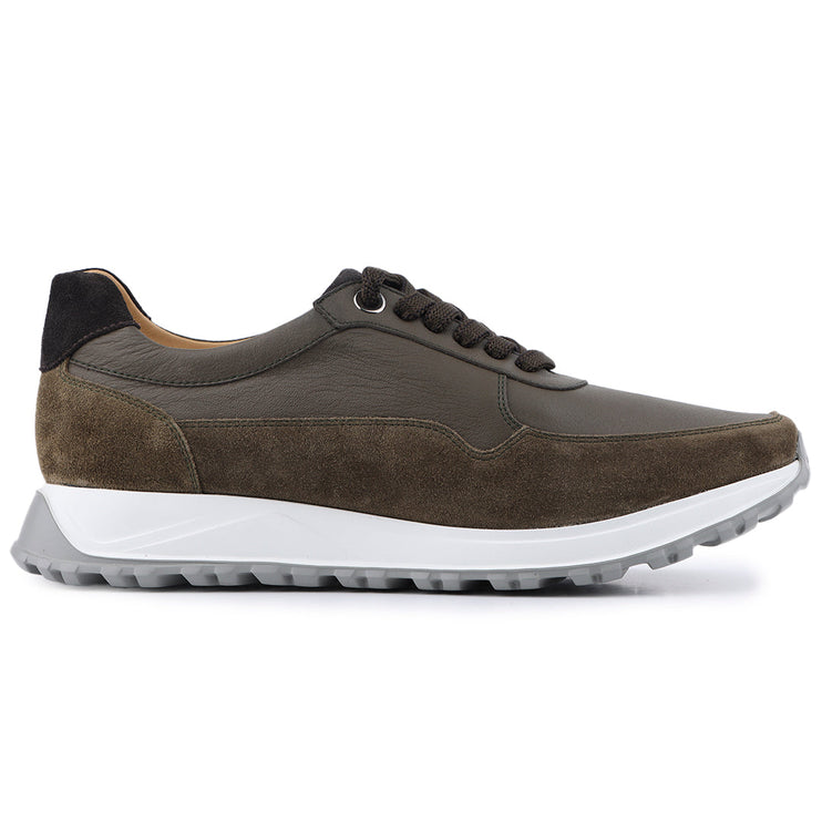 Zapatillas casuales de ante verde para hombre