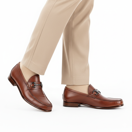 Classic Stitched Moccasins with Buckle for Men