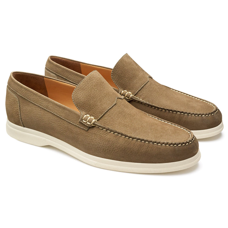 Mocasines de ante verde para hombre
