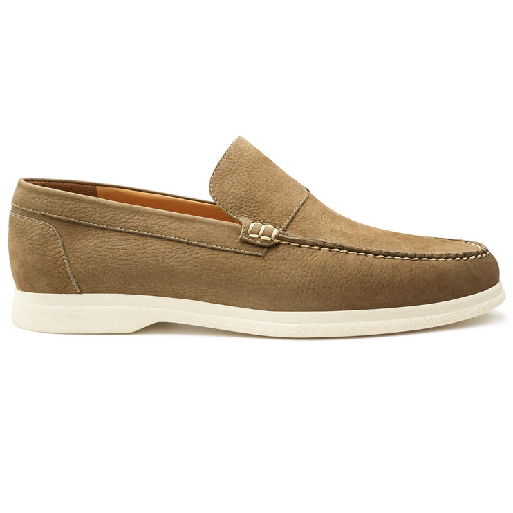 Mocasines de ante verde para hombre