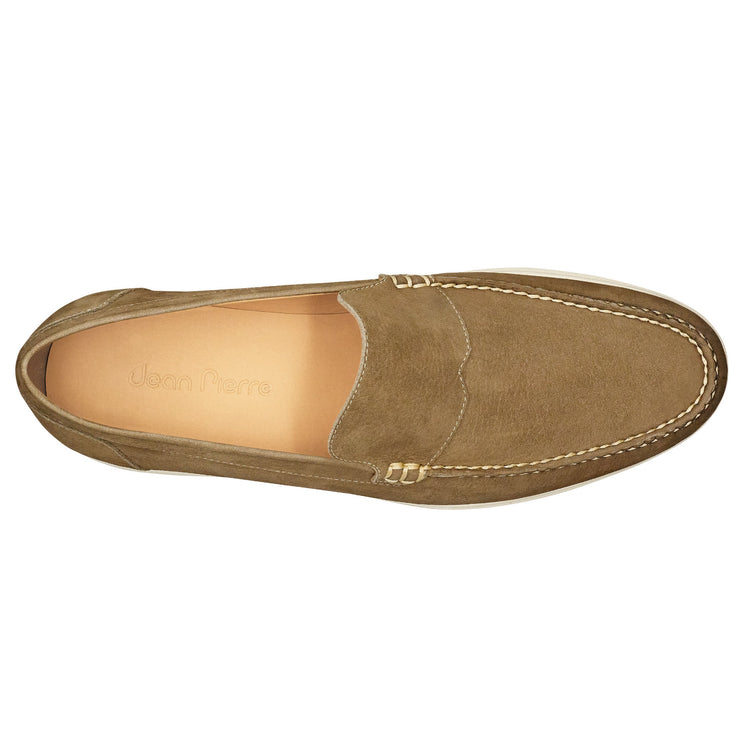 Mocasines de ante verde para hombre