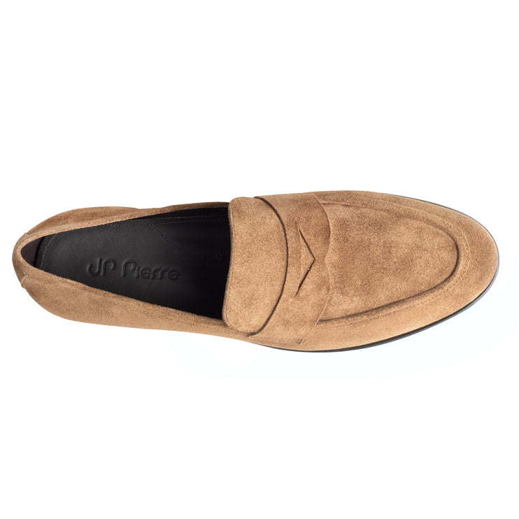 Suede penny loafers for men