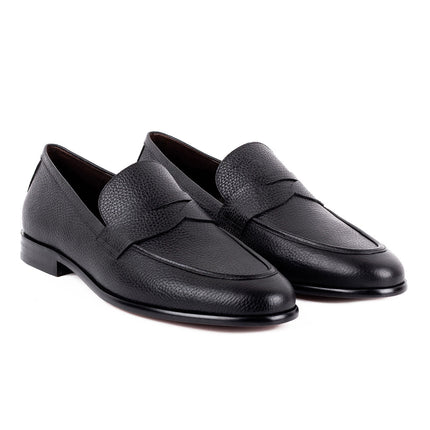 Leather penny loafers for men