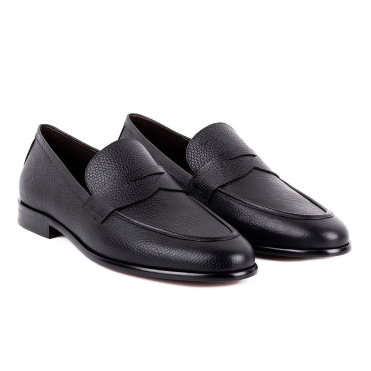 Leather penny loafers for men