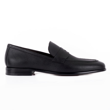 Leather penny loafers for men