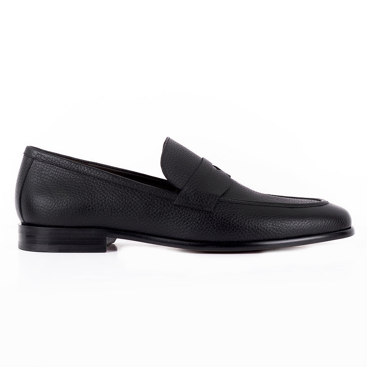 Leather penny loafers for men