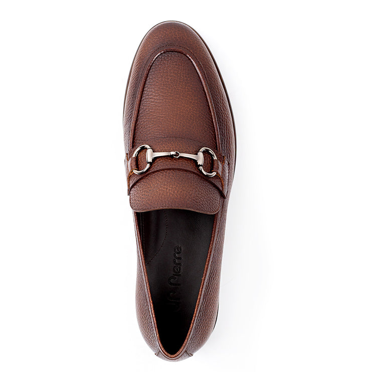 Hand‑painted penny loafers with buckle for men