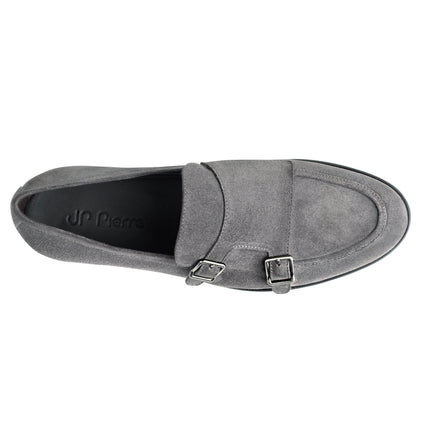 Men's suede monk strap loafers