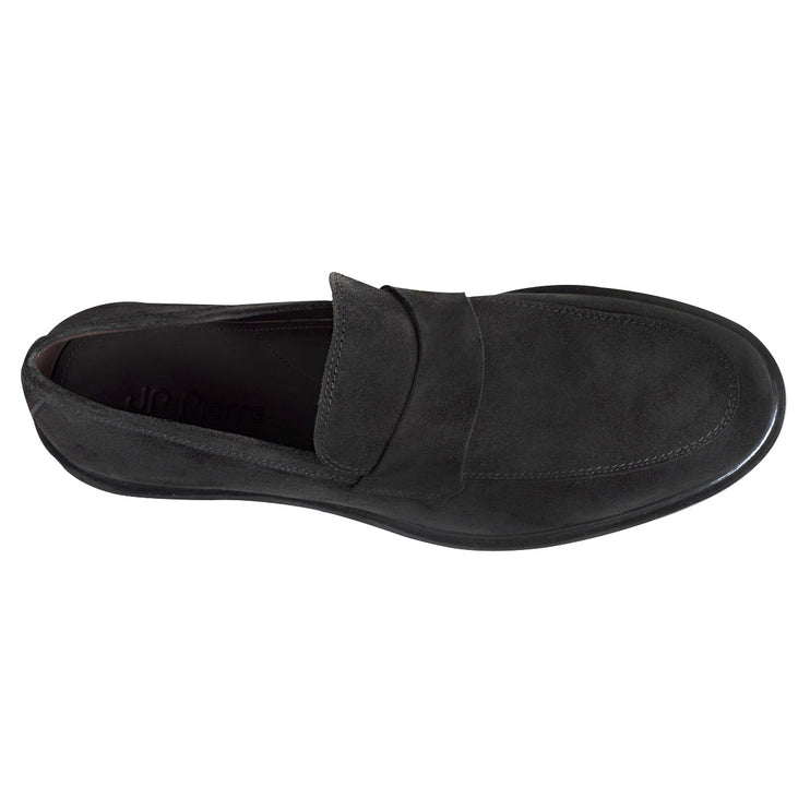 Suede loafers with track sole for men