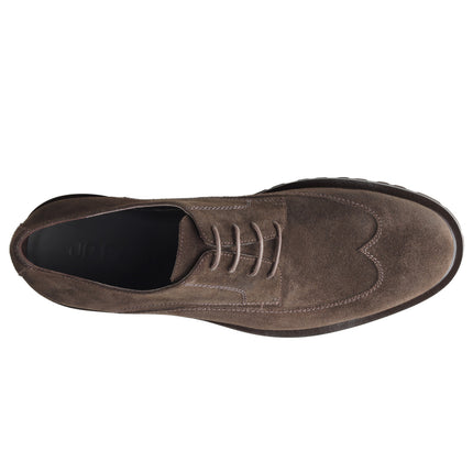 Men´s wingtip suede derby with track sole