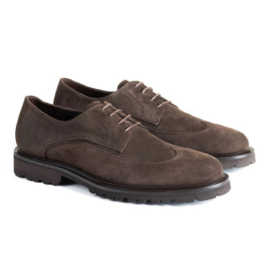 Men´s wingtip suede derby with track sole