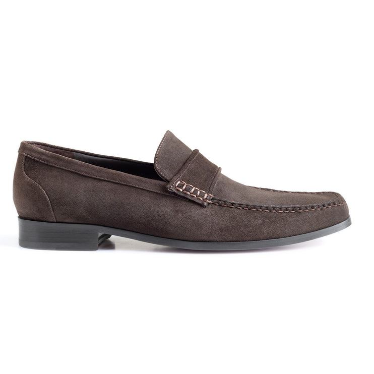 Stitched suede moccasins for men