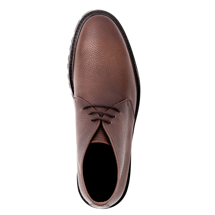 Hand‑painted chukka boots with track sole for men