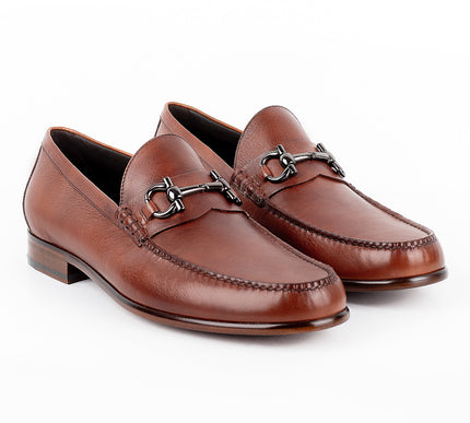 Classic Stitched Moccasins with Buckle for Men