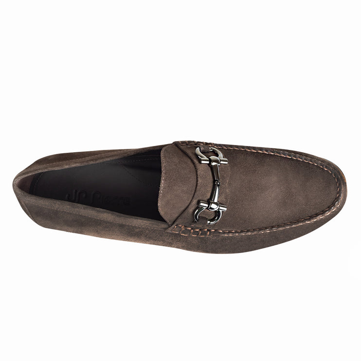 Classic suede moccasins with buckle for men