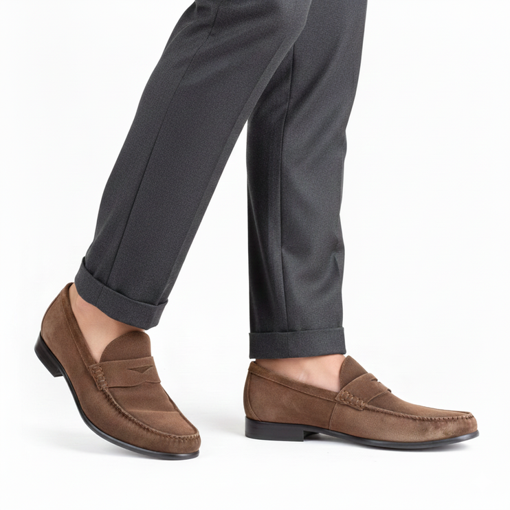 Mocasines de ante para hombre