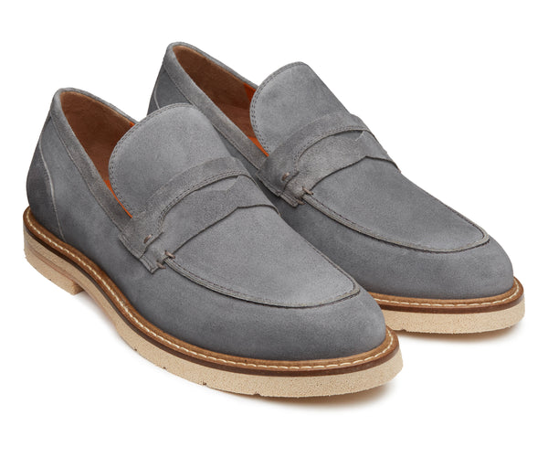 Loafers Gray Suede Mens Shoe - JP Pierre display picture 2