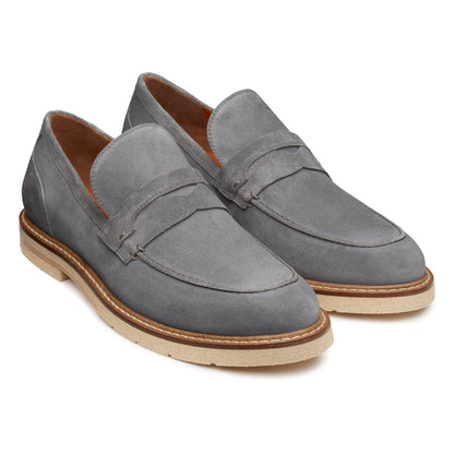 Loafers Gray Suede Mens Shoe - JP Pierre Gray / 8 / E212309 Loafers Gray Suede Mens Shoe - JP Pierre Gray / 8 / E212309