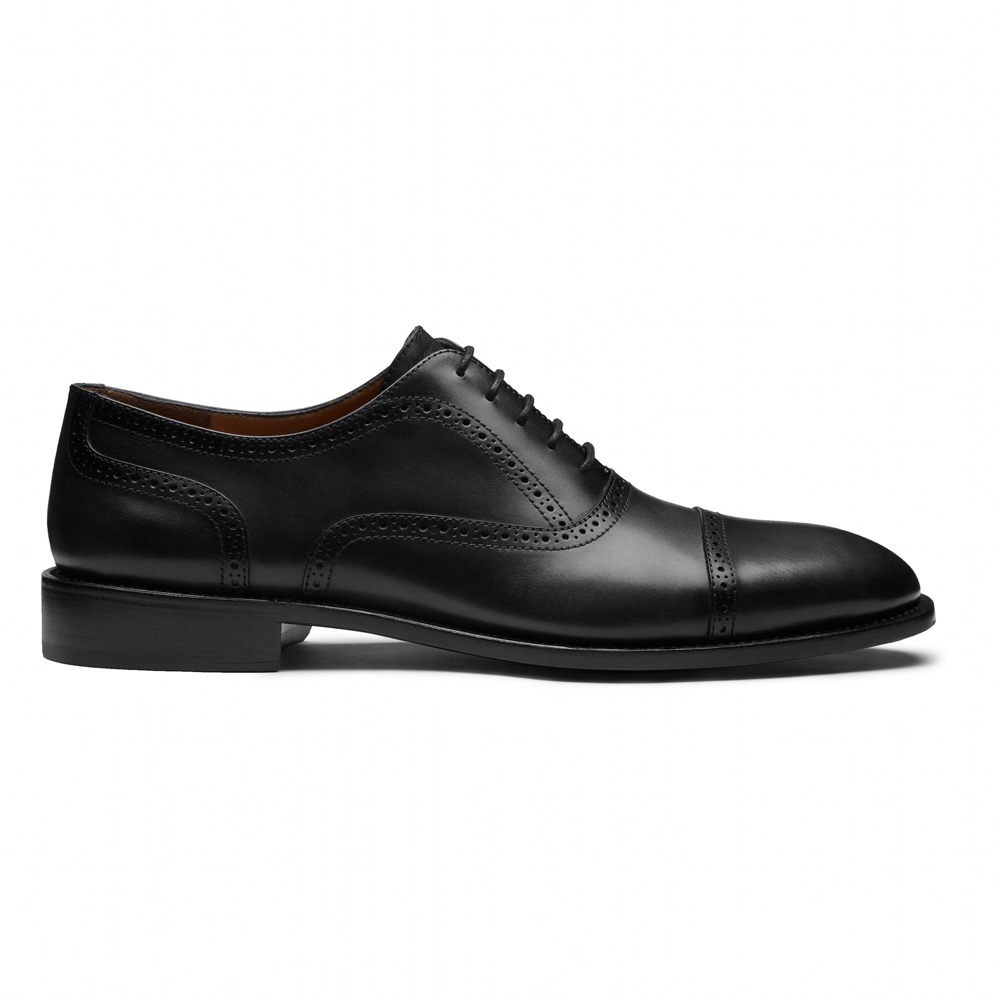black Cap toe oxford